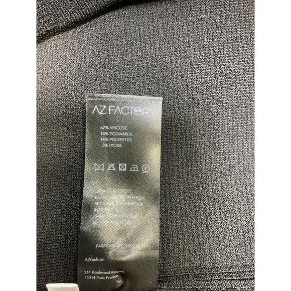 Az Factory Mybody Black Viscose One-Shoulder Bow-Detailed Stretch-Knit Mini - Picture 4 of 4